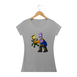 Nome do produtoCamiseta Feminina Os Simpsons - Thanos e Loki