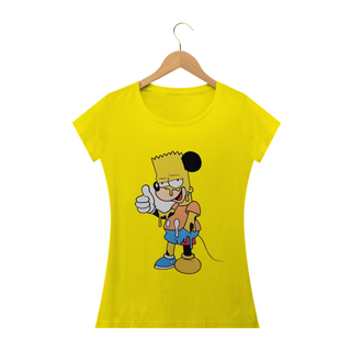 Camiseta Feminina Os Simpsons - Bart Mouse