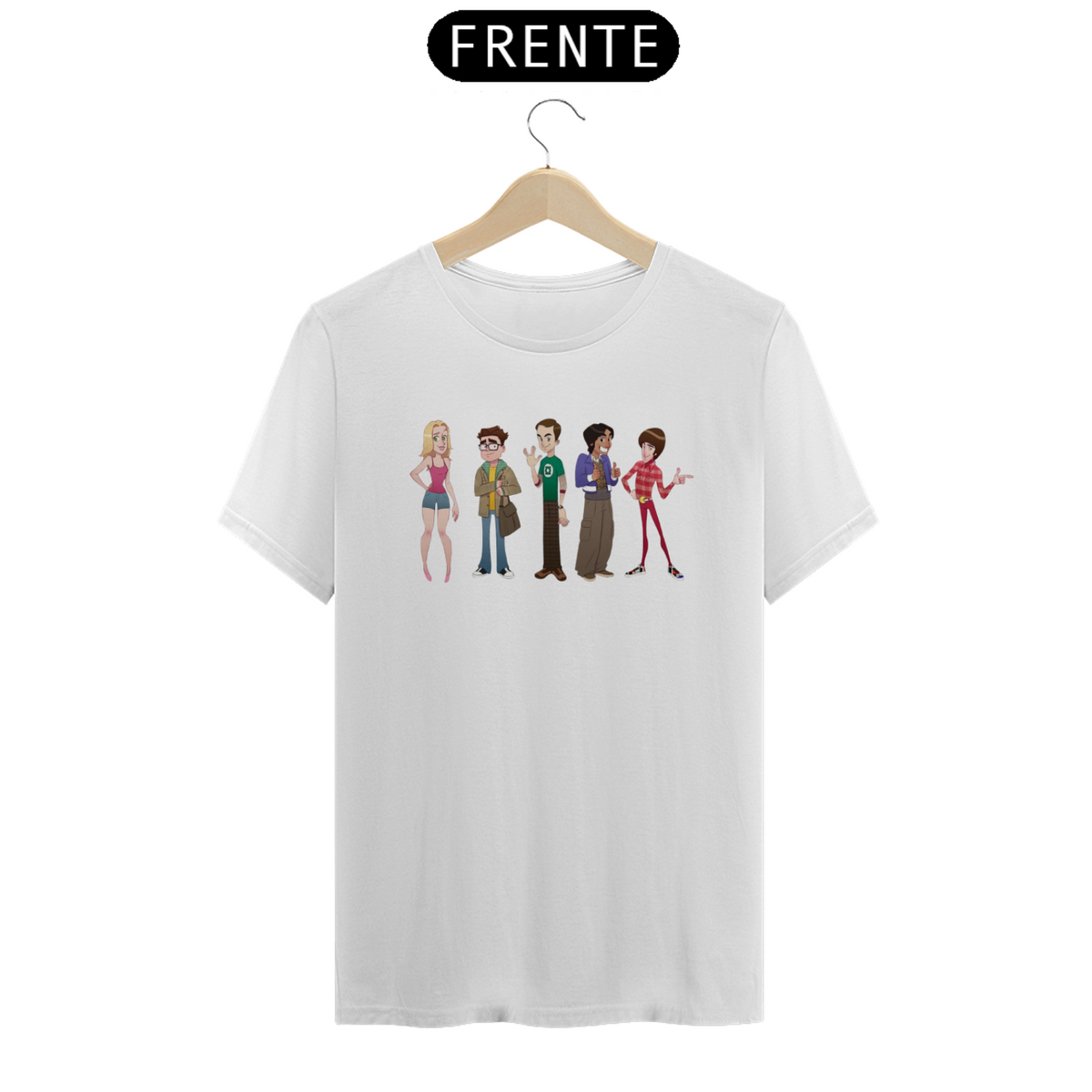 Nome do produto: Camiseta Classica - The Big Bang Theory (Elenco)