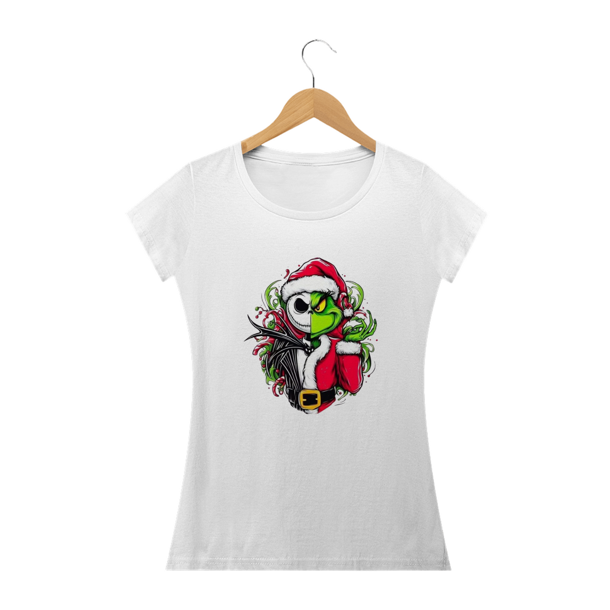Nome do produto: Camiseta Feminina Natal - Grinch Jack2