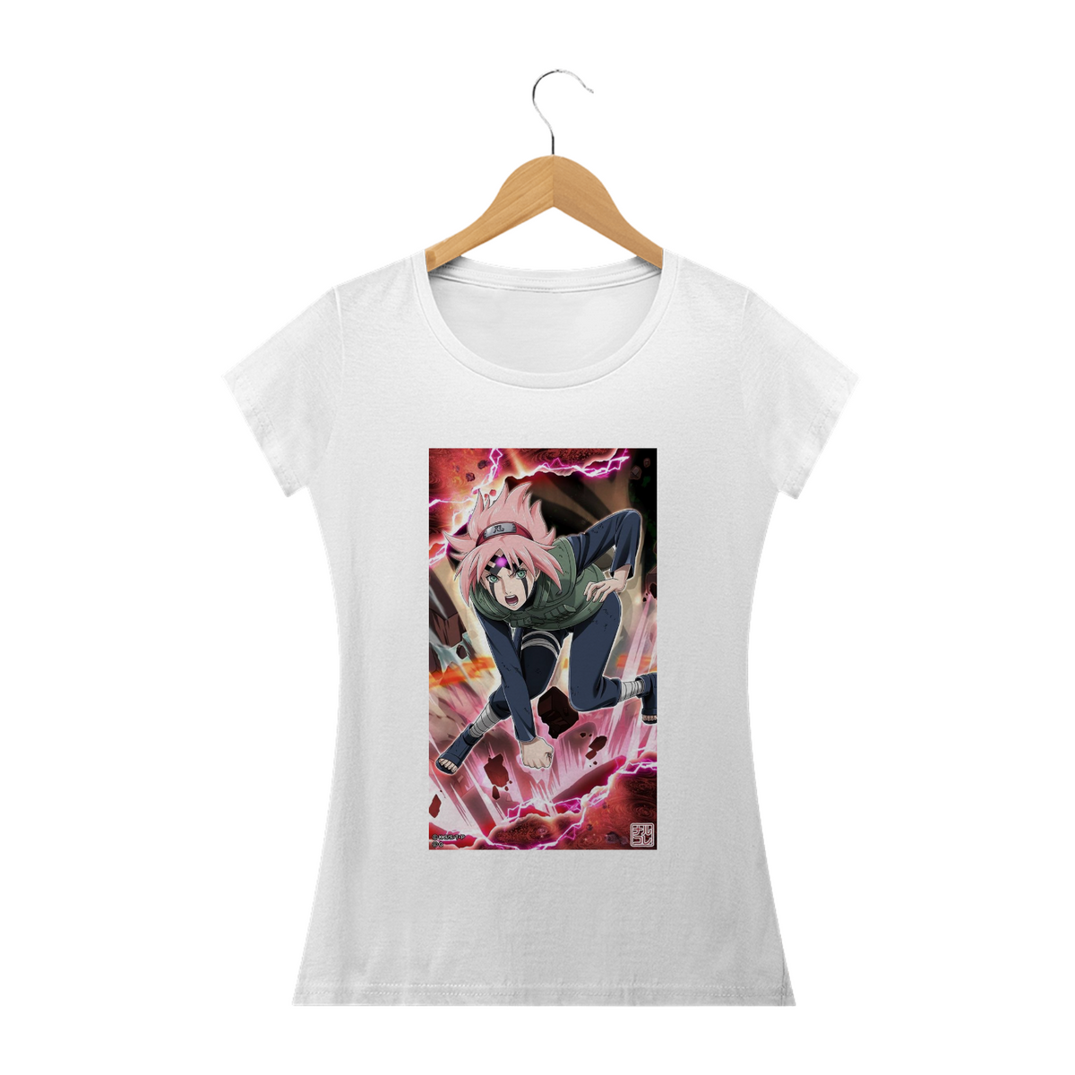 Nome do produto: Camiseta Feminina Naruto - Sakura