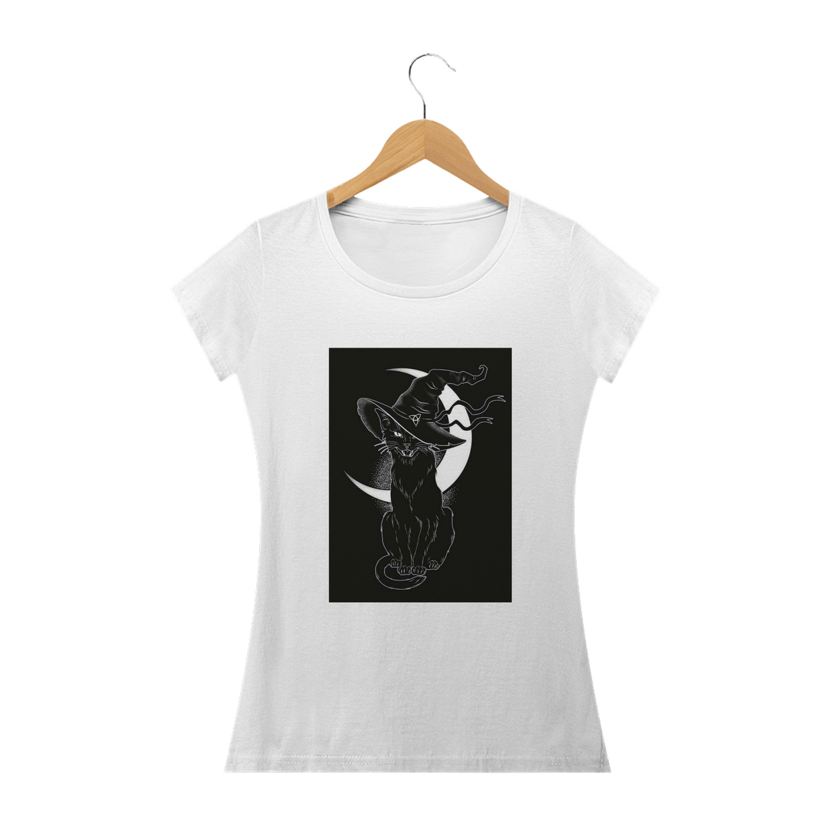 Nome do produto: Camiseta Feminina Cats - Bruxa