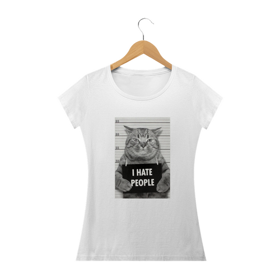 Camiseta Feminina Cats - I Hate People