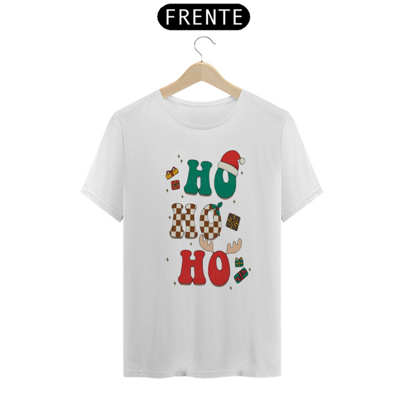 Camiseta Classica Natal - Ho Ho Ho