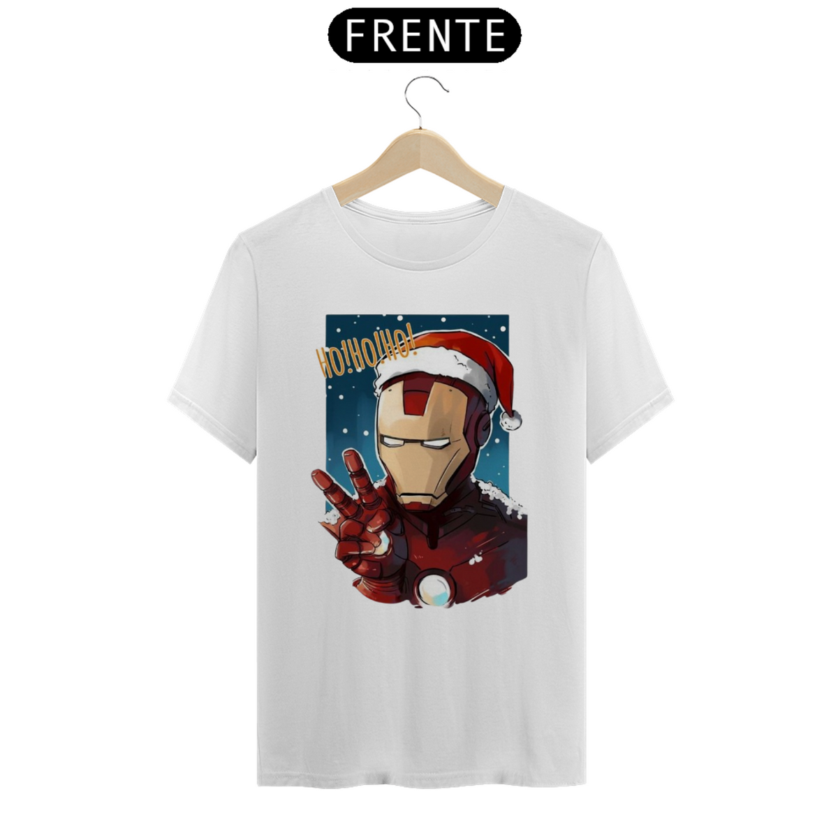 Nome do produto: Camiseta Classica Natal - Homem de Ferro