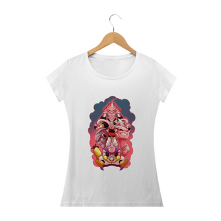 Camiseta Feminina Dragon Ball - Majin Boo fases