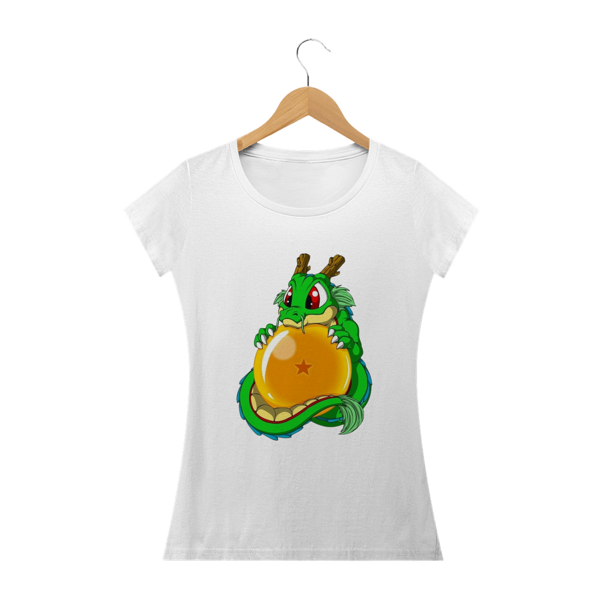 Nome do produto: Camiseta Feminina Dragon Ball - Shenlong