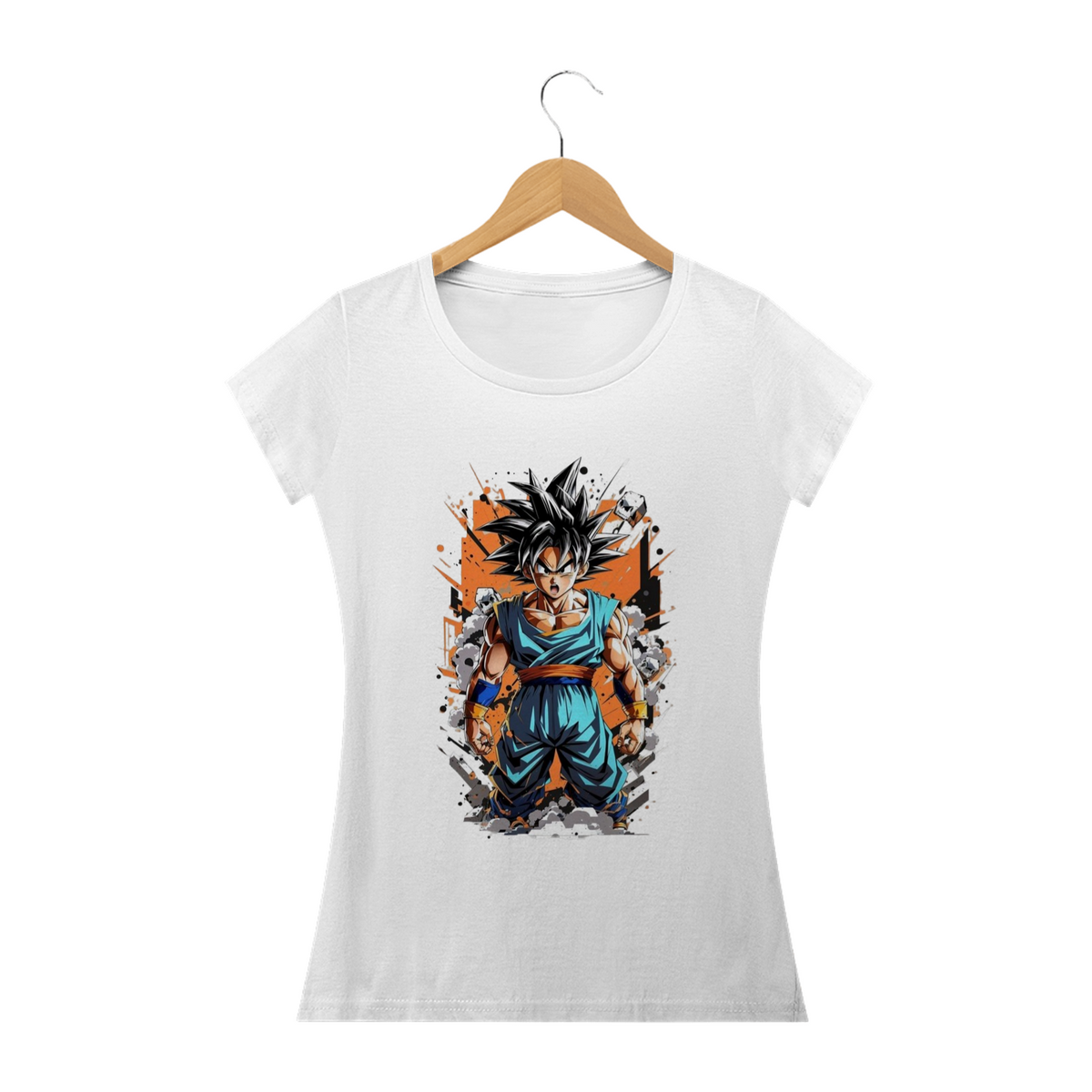Nome do produto: Camiseta Feminina Dragon Ball - Goku3