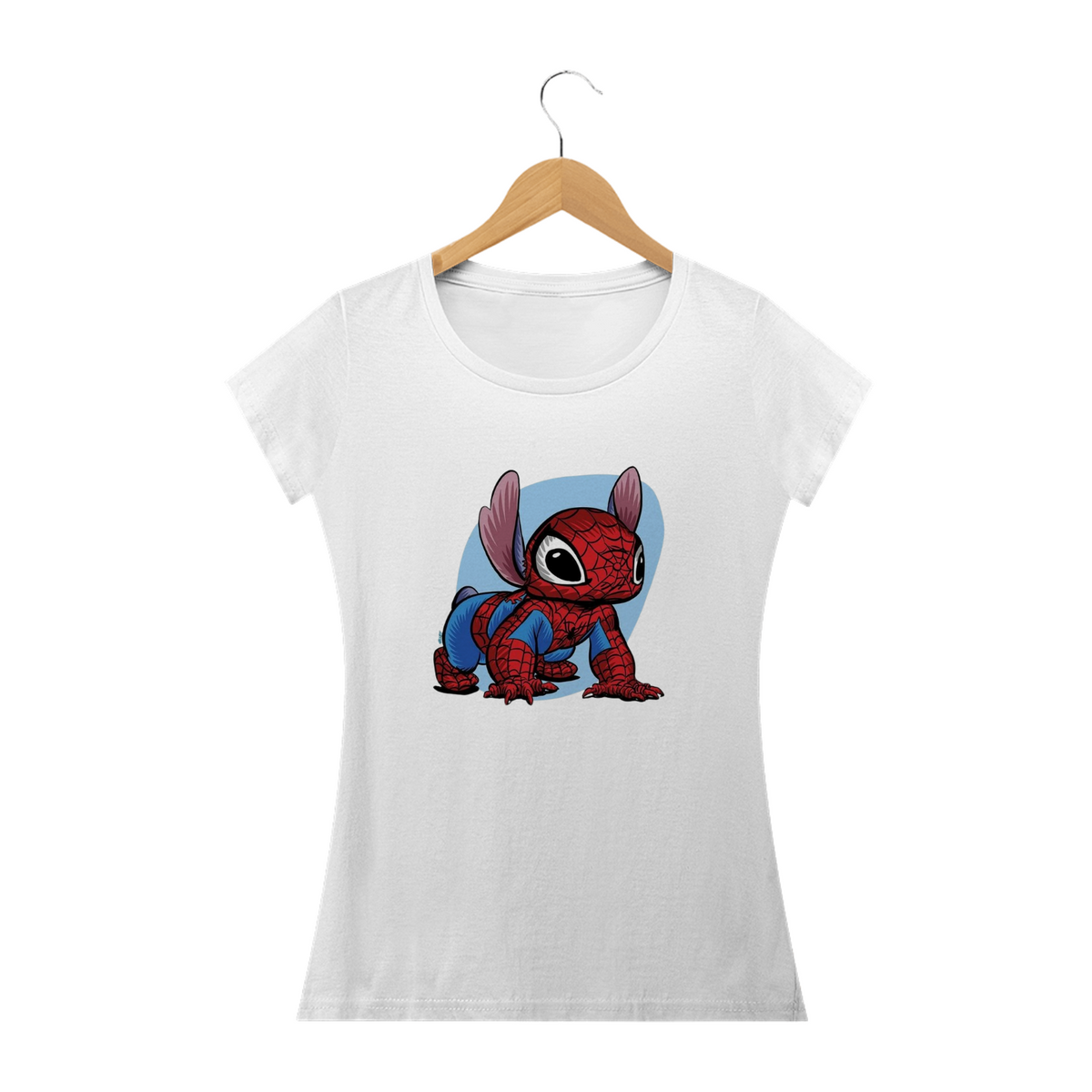 Nome do produto: Camiseta Feminina Stitch - Homem Aranha