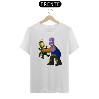 Camiseta Classica Os Simpsons - Thanos e Loki