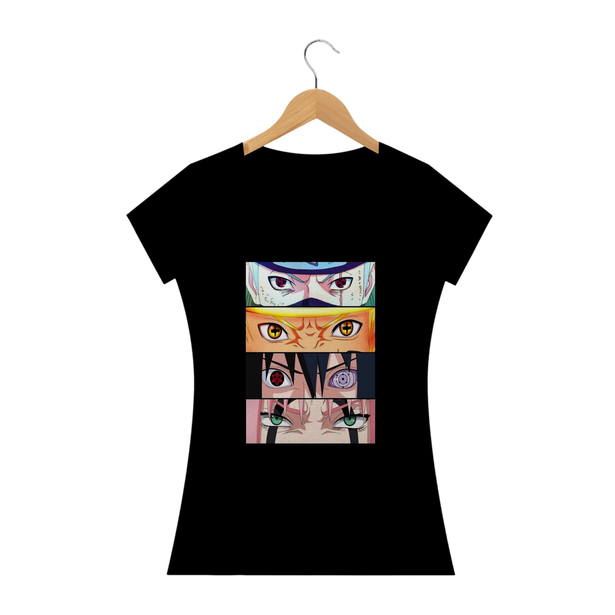 Nome do produto: Camiseta Feminina Naruto - Time 7