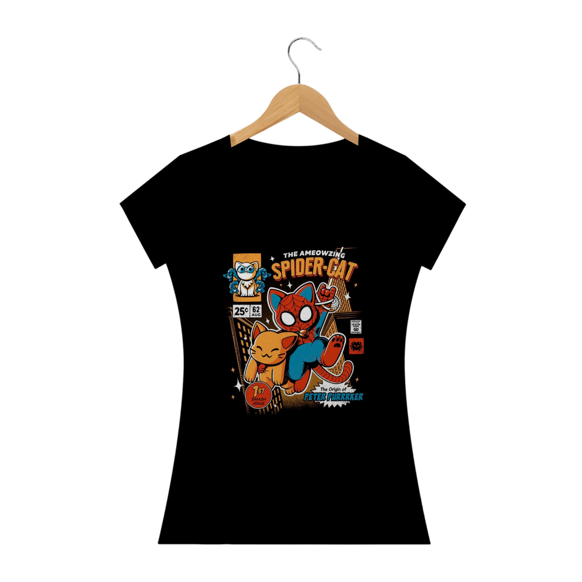 Nome do produto: Camiseta Femininca Cats - Spider Cat