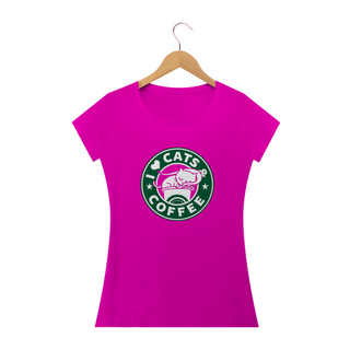 Nome do produtoCamiseta Feminina Cats - I Love Cats & Coffee