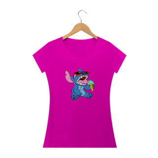 Nome do produtoCamiseta Feminina Stitch - Sorvete