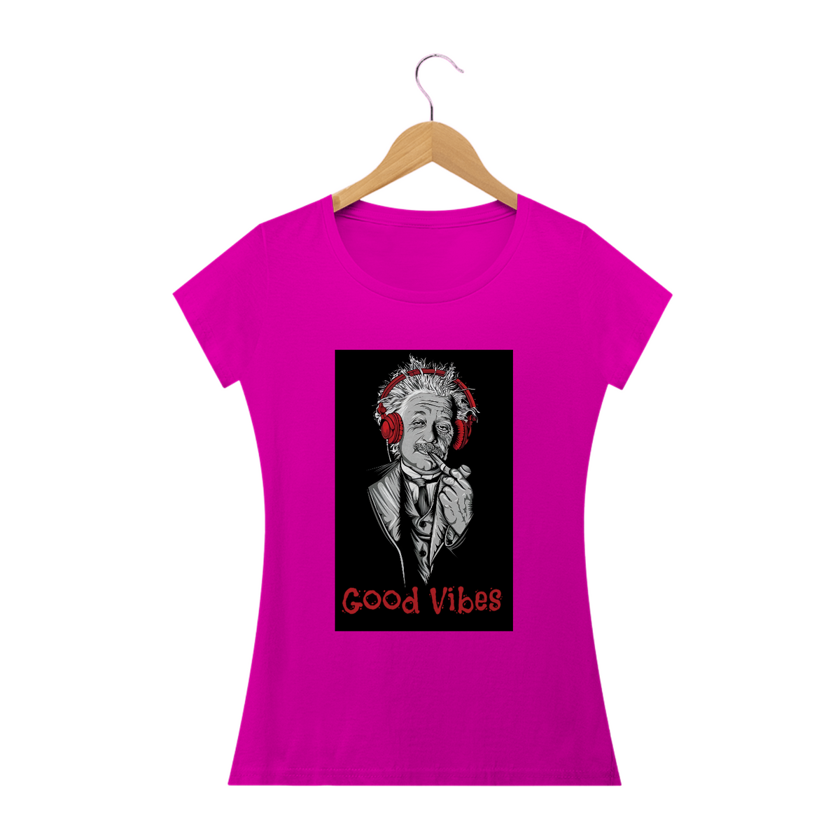 Nome do produto: Camiseta Feminina Einstein - Good Vibes