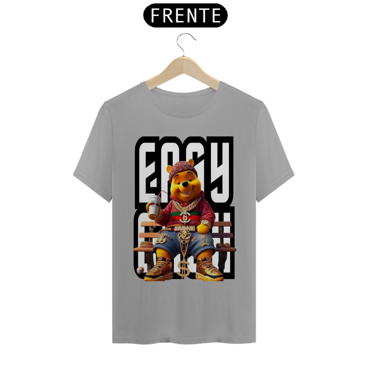 Nome do produto: Camiseta Easy Cash Ursinho pooh Gangster