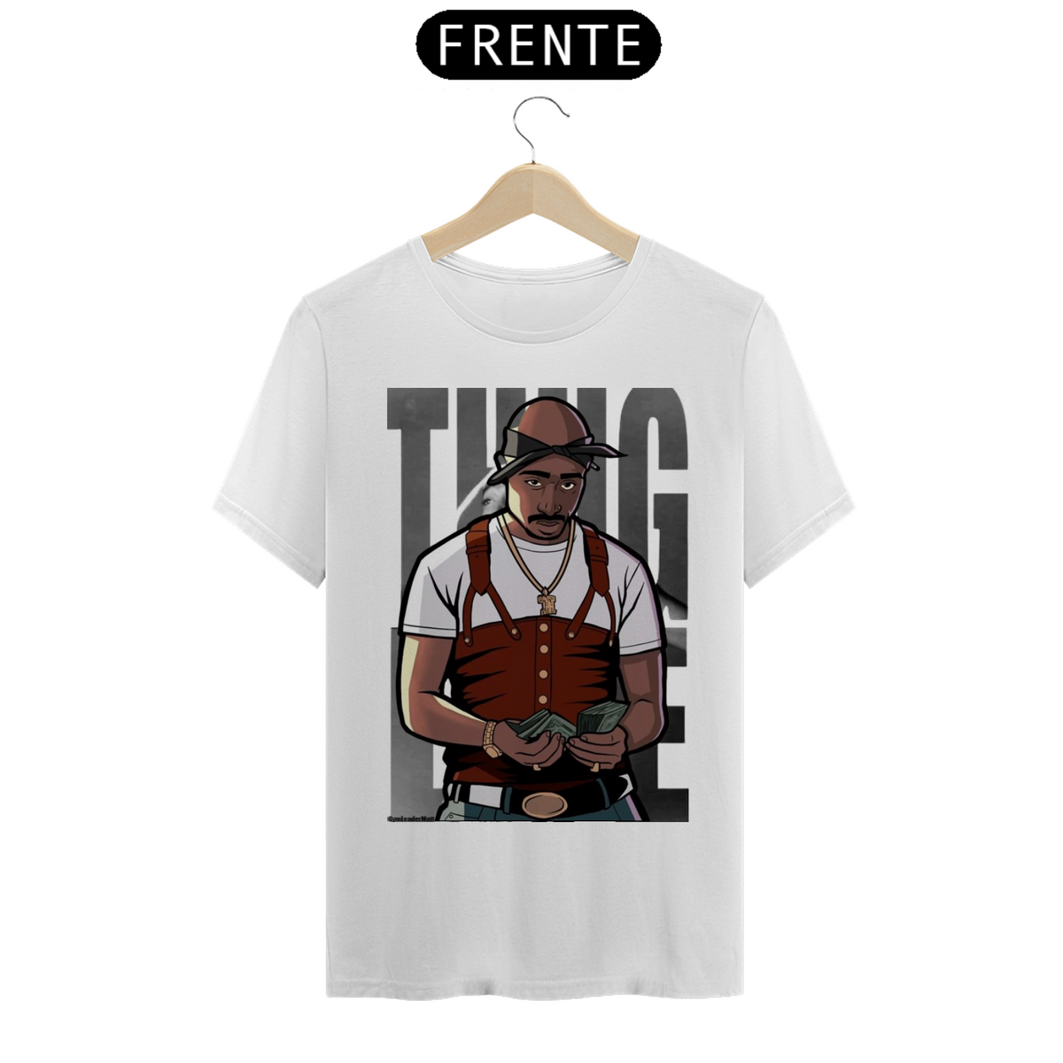 Nome do produto: Camiseta Tupac Shakur Thug Life