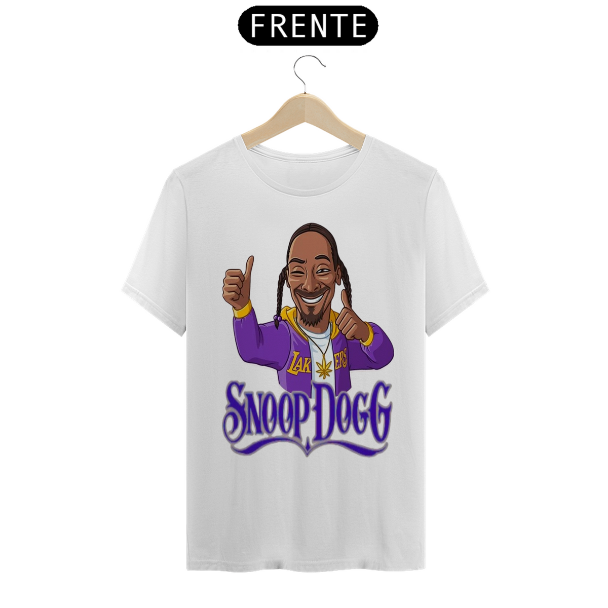 Nome do produto: Camiseta Snoop Dogg Hip Hop Lakers