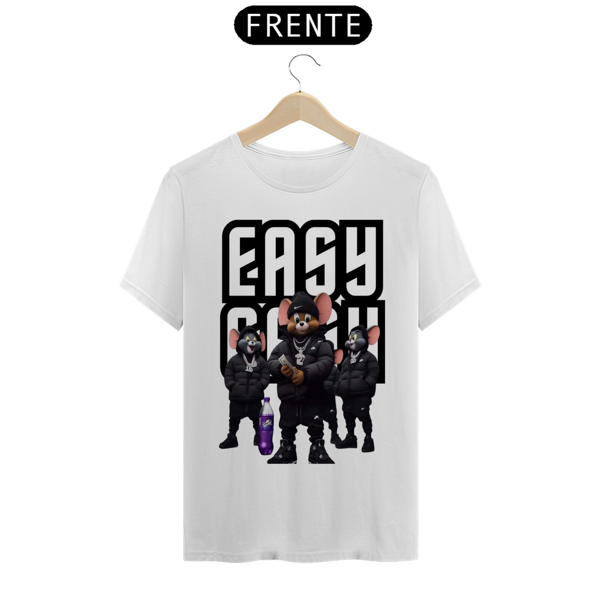 Nome do produto: Camiseta Easy Cash Gang Jerry Tom And Jerry