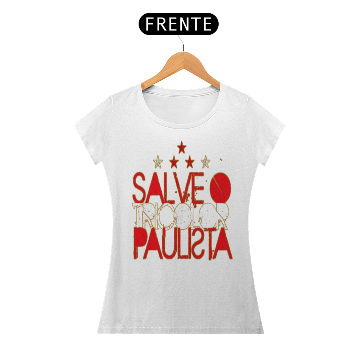 Nome do produto: Camiseta Feminina Salve o Tricolor Paulista SPFC