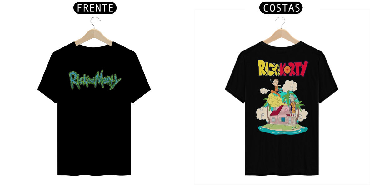 Nome do produto: Camiseta Rick and Morty Dragon Ball 