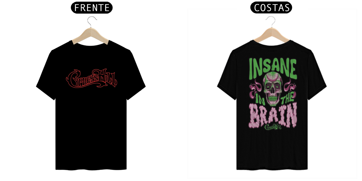 Nome do produto: Camiseta Cypress Hill Insane inthe Brain