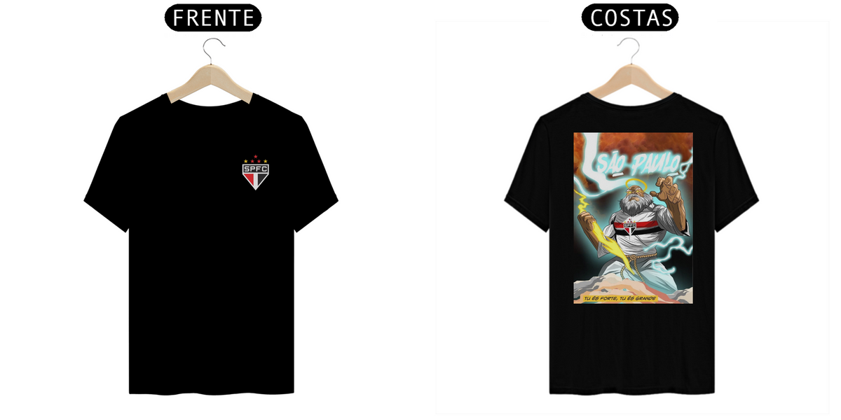 Nome do produto: Camiseta Tu és forte, Tu és grande SPFC