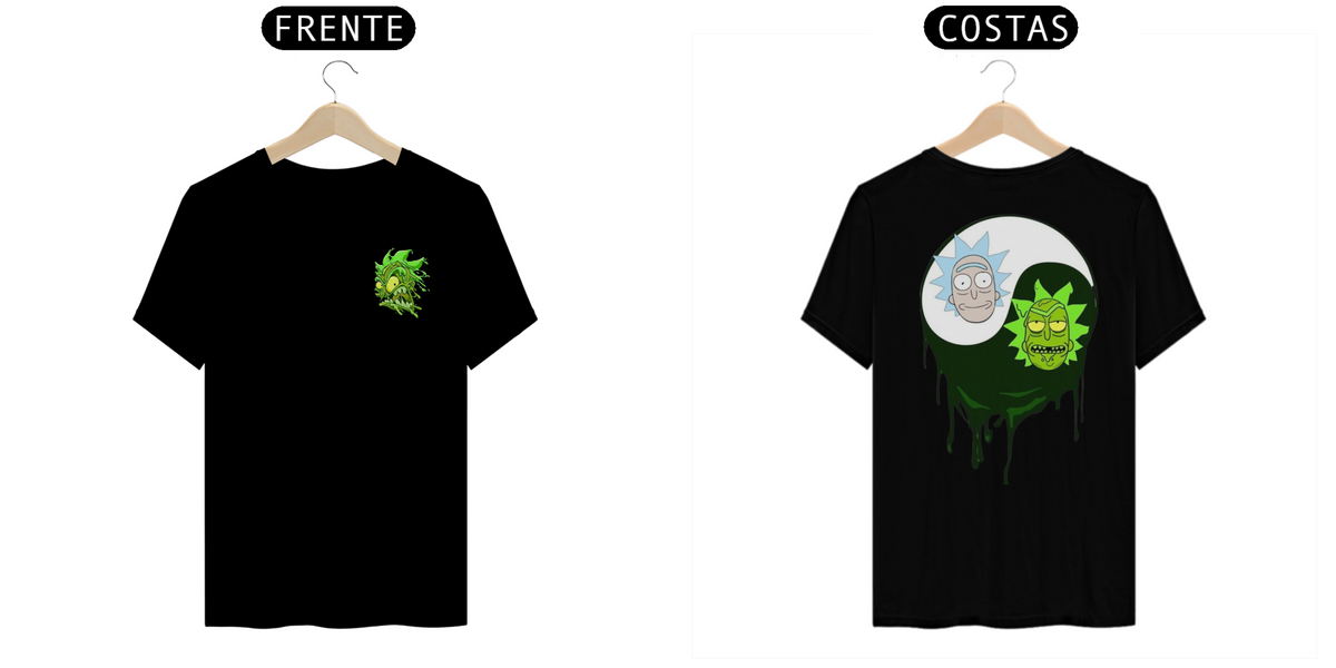 Nome do produto: Camiseta Rick and Morty yin yang