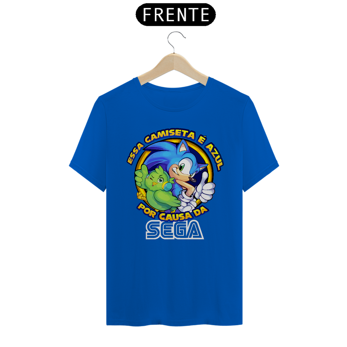 Nome do produto: Camiseta Azul Por Causa da Sega