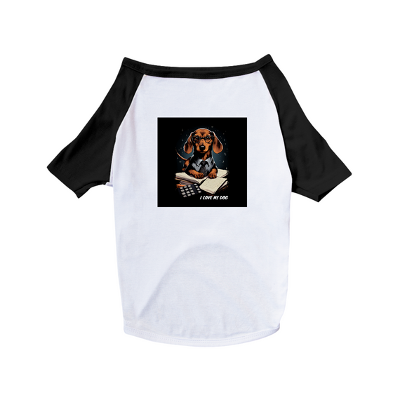 Dachshund Contador (Basset - Cão-Salsicha) - Camisa Pet Dog - Coleção Tal Pais - Tal Patas