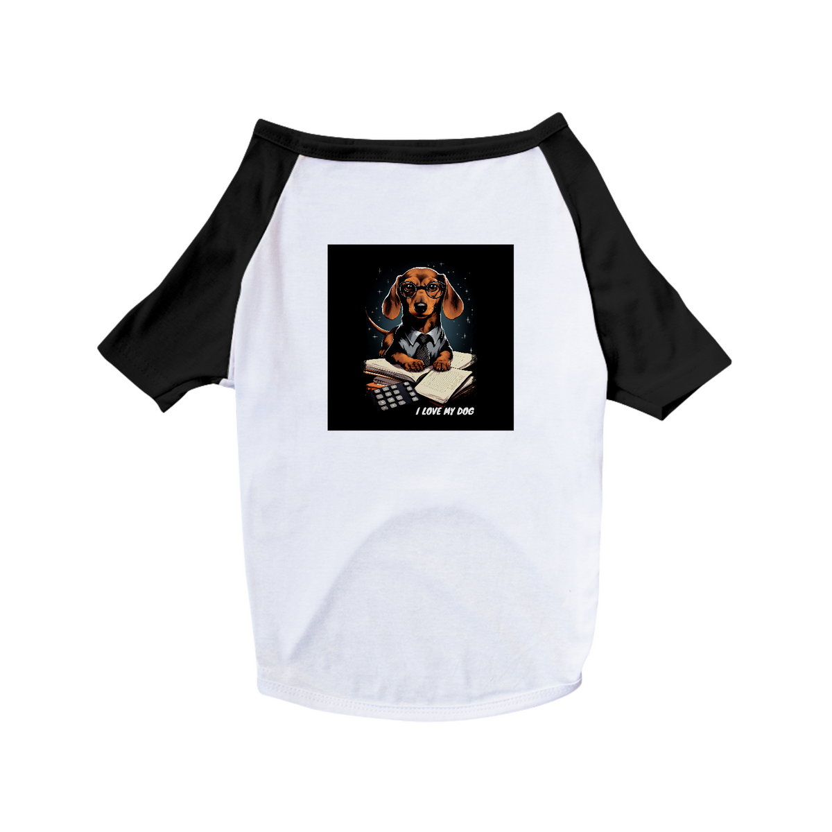 Nome do produto: Dachshund Contador (Basset - Cão-Salsicha) - Camisa Pet Dog - Coleção Tal Pais - Tal Patas