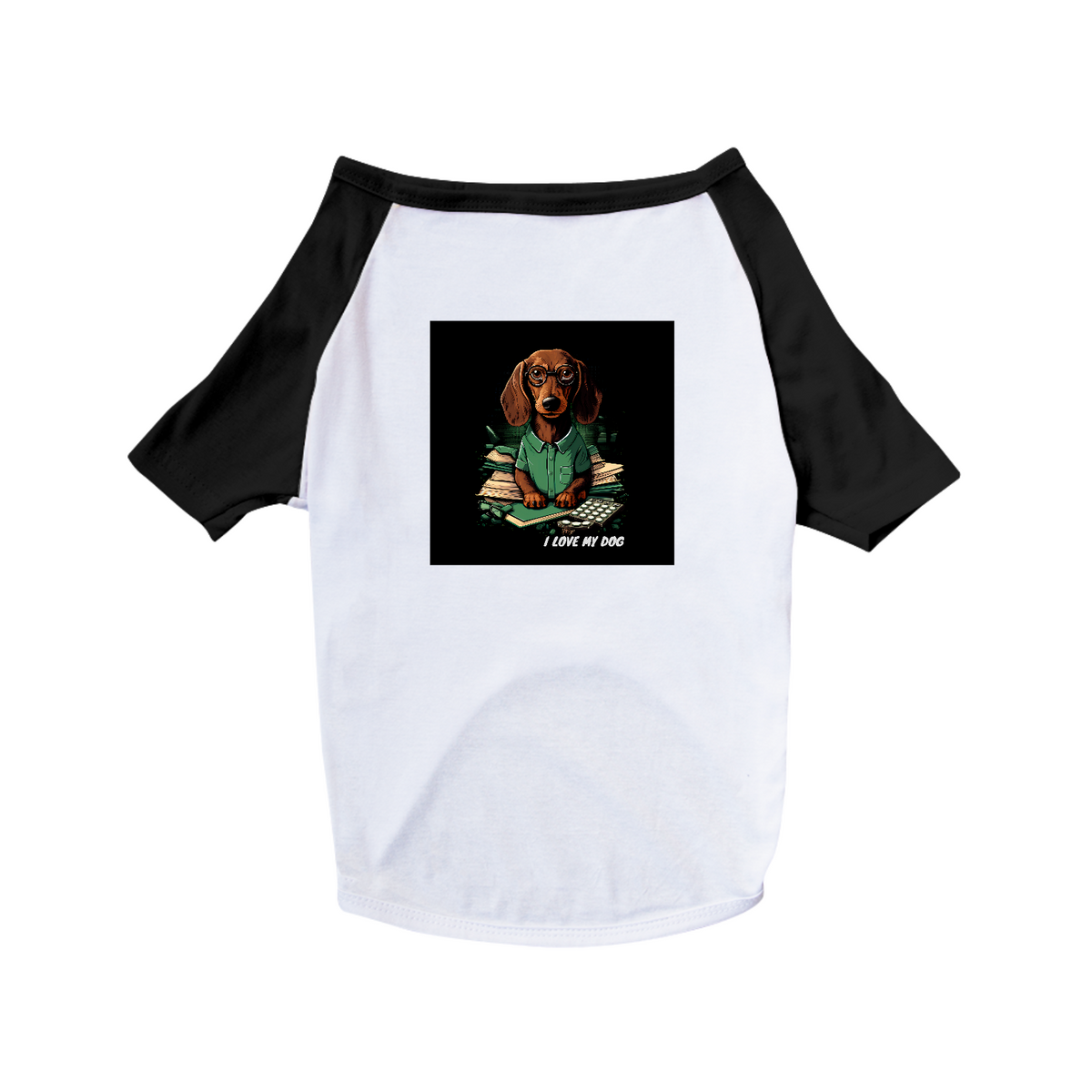 Nome do produto: Dachshund Contador (Basset - Cão-Salsicha) - Camisa Pet Dog - Coleção Tal Pais - Tal Patas