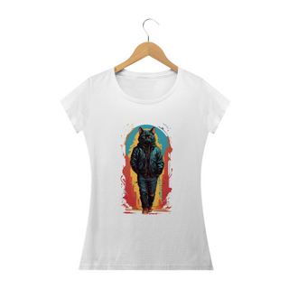 Nome do produtoCamiseta Feminina - Gato Street Wear