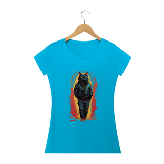 Nome do produtoCamiseta Feminina - Gato Street Wear