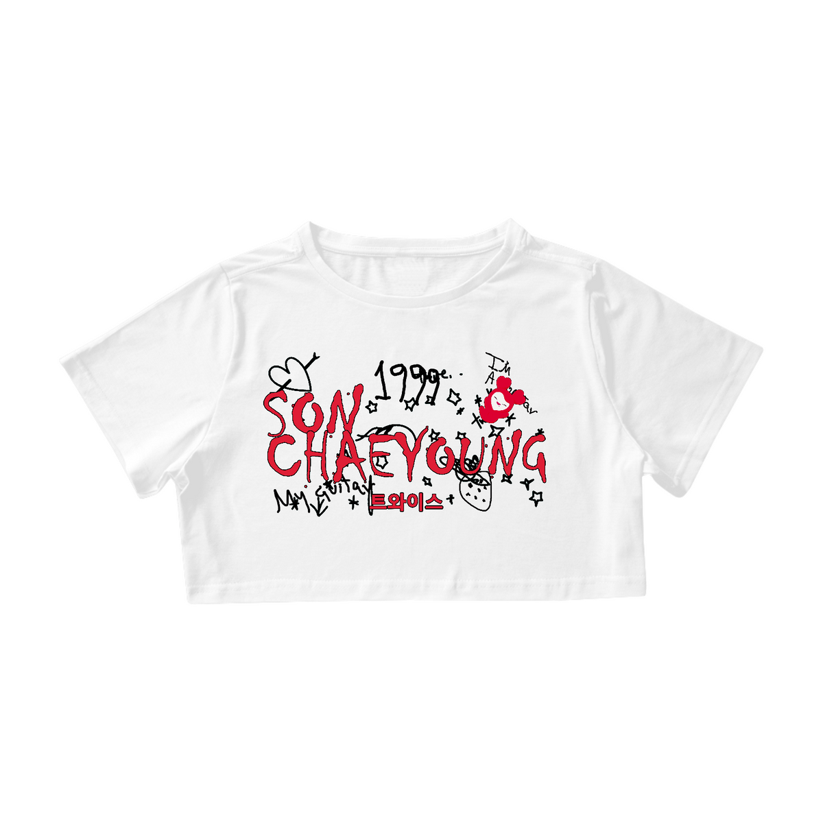 Nome do produto: Cropped branco \'SON CHAEYOUNG (Twice)\'