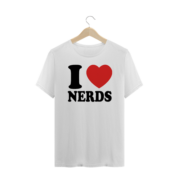 Camiseta Plus Size 'I LOVE NERDS'