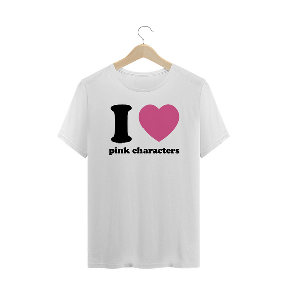 Camiseta Plus Size 'I LOVE PINK CHARACTERS' 