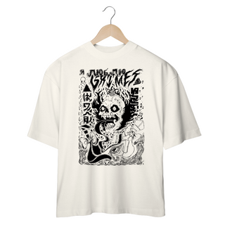 Nome do produtoCamiseta Oversized Branca 'GRIMES - VISIONS'