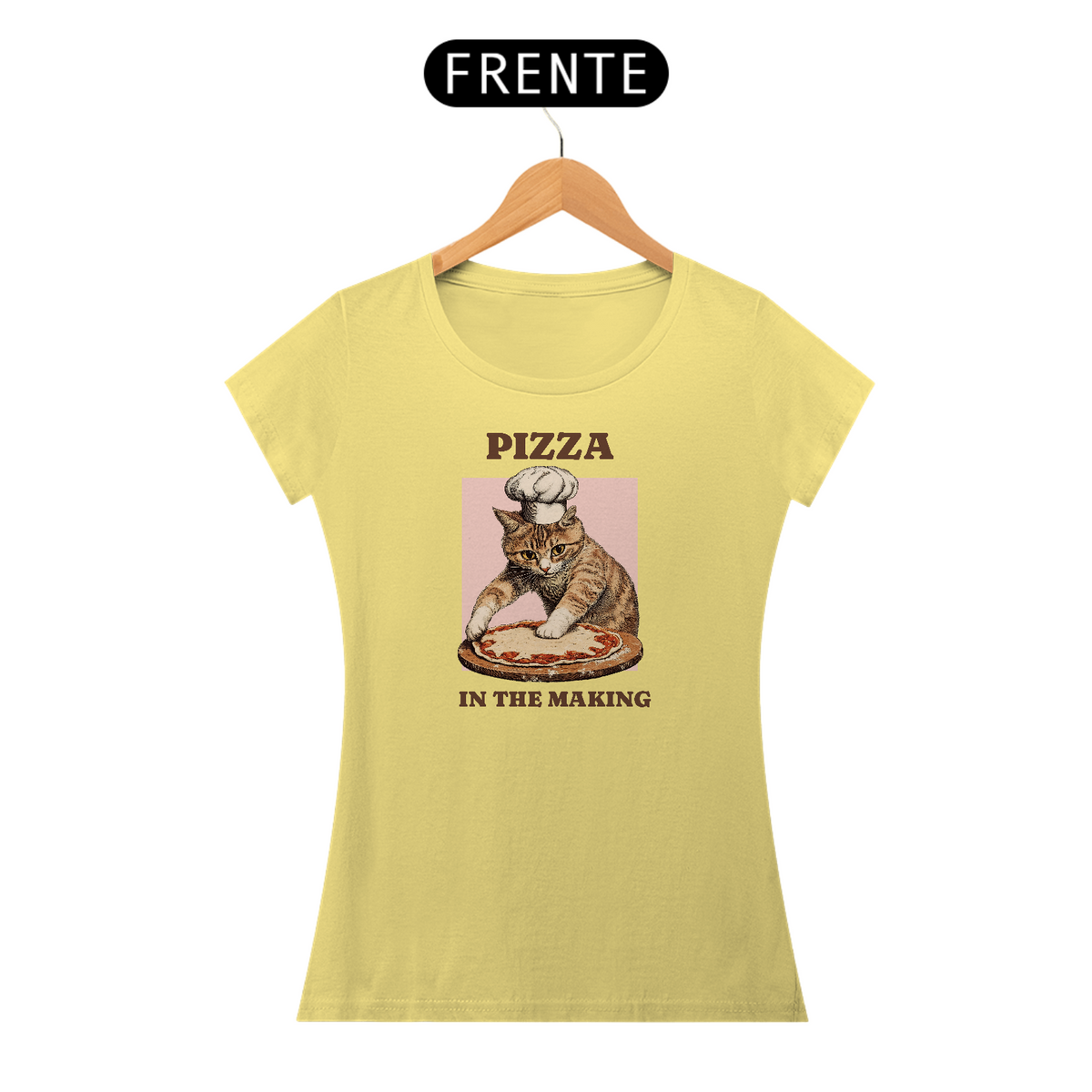 Nome do produto: t-shirt feminina (estonada) felis pizzaiolo catus