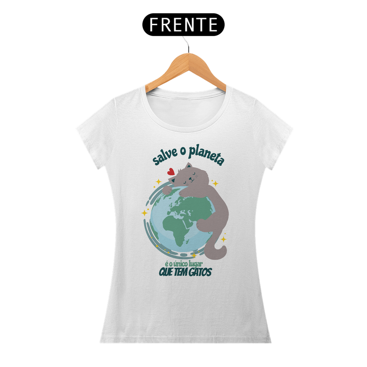 Nome do produto: t-shirt (feminina) - salve o planeta