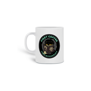 Nome do produtocaneca - first coffee (spooky)