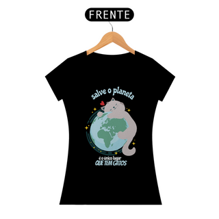 Nome do produtot-shirt (feminina) - salve o planeta 