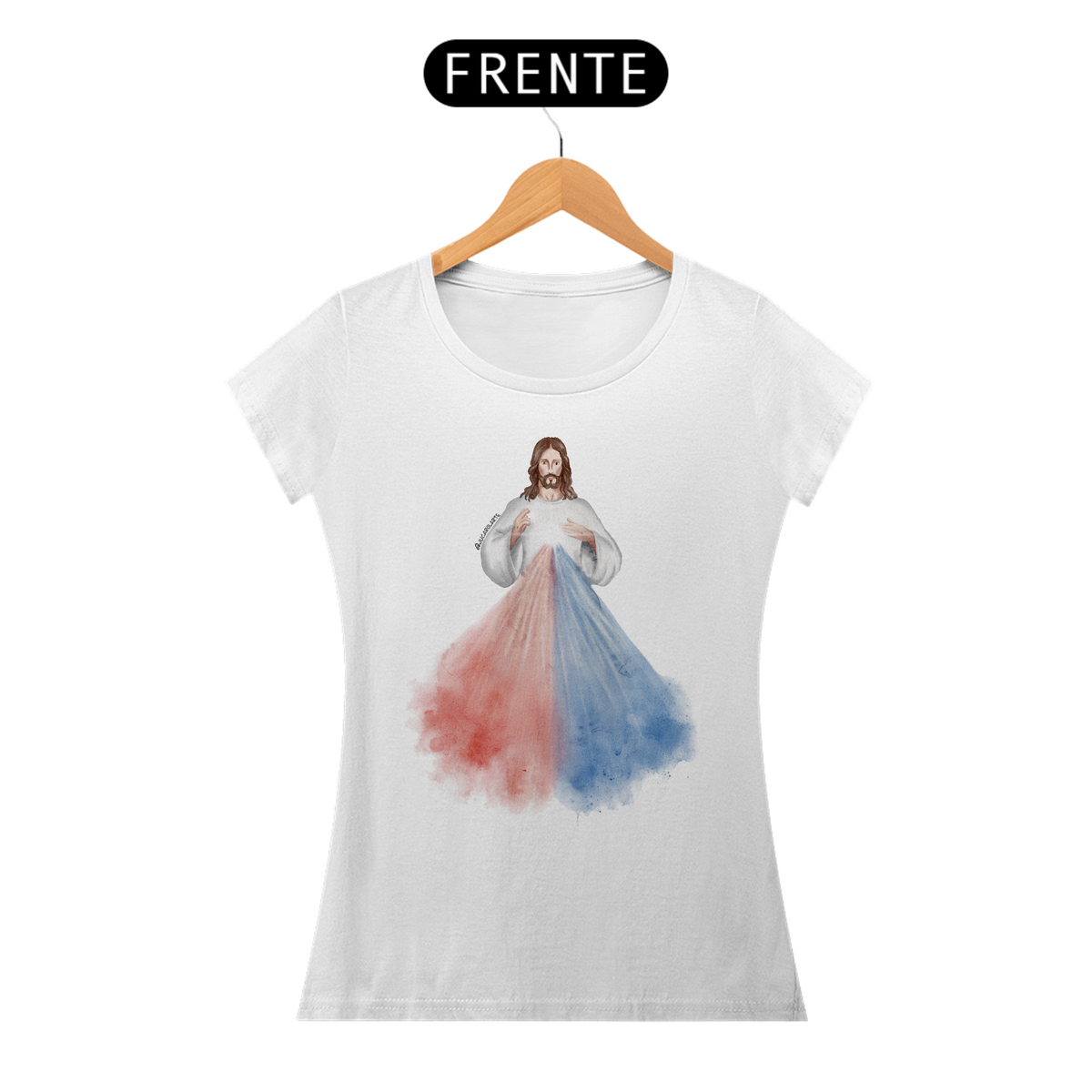 Nome do produto: Camiseta Feminina - Jesus Misericordioso
