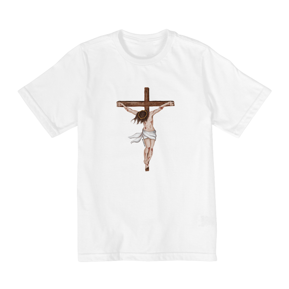 Nome do produto: Camiseta Infantil - Jesus Crucificado