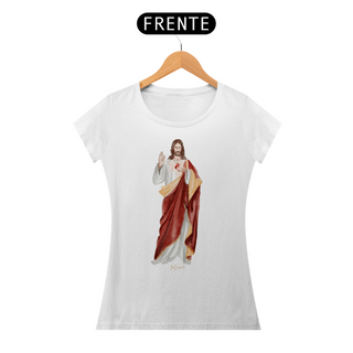 Nome do produtoCamiseta Feminina -  Sagrado Coração de Jesus #01