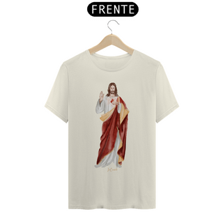 Nome do produtoCamiseta Unissex Pima - Sagrado Coração de Jesus #01