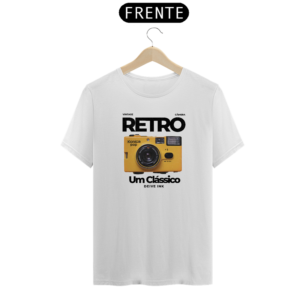 Nome do produto: Camiseta Retro de Câmera Fotográfica