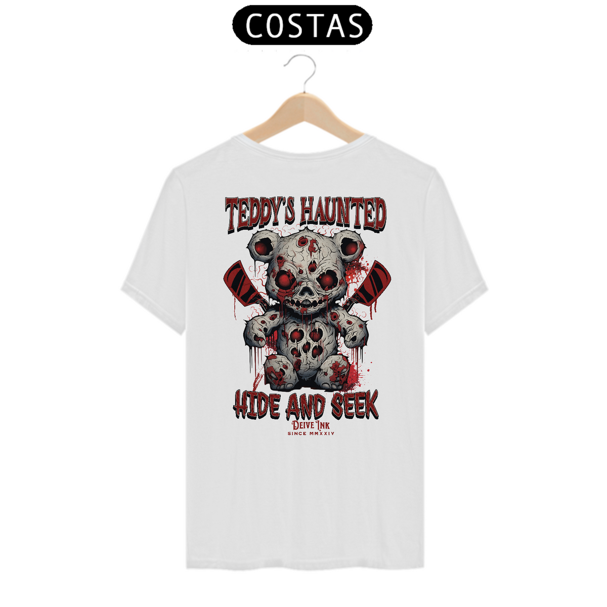 Nome do produto: Camiseta Urso Teddy Halloween-Back
