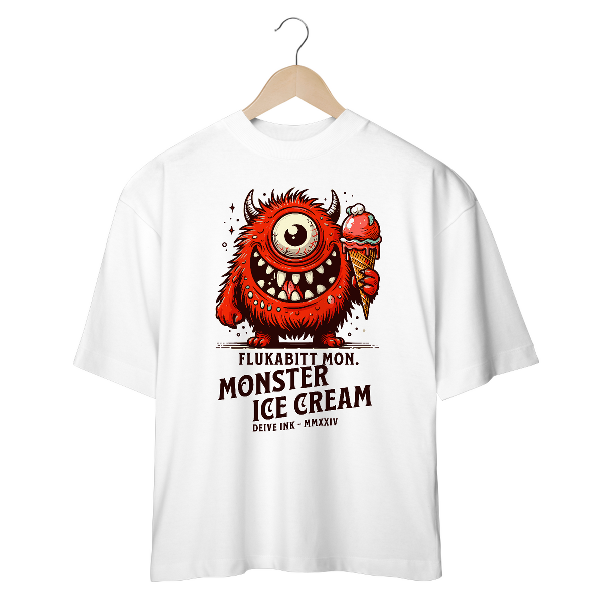 Nome do produto: Camiseta Oversized Monster Ice Cream