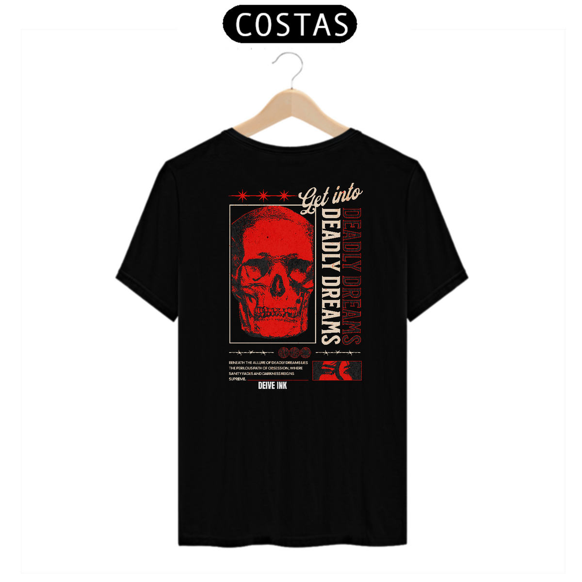 Nome do produto: Camiseta Vintage Skull Streetwear
